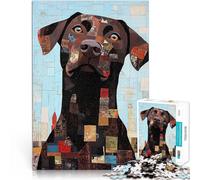 Puzzle 1000 pièces pour Adolescents Collage de Portraits de Chien Jeux Jouets Cadeaux avec Affiche et Feuille de Questions correspondantes 38x52cm