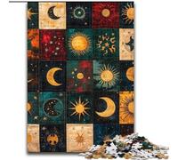 Puzzle 1000 pièces pour Adolescents, Collage Soleil et Lune, pour 14 Ans et Plus, pour s'amuser en Famille et Jouer Le Soir, Collection d'artistes, Beaux-Arts (Taille 26x38cm)
