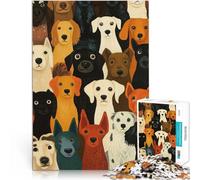 Puzzle 1000 pièces pour Adolescents Collection de Portraits de Chiens Jeu Pratique Activités Amusantes à la Maison, Cadeaux d'anniversaire, Cadeaux de Voyage, 75x50cm