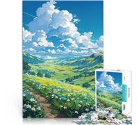 Puzzle 1000 pièces pour Adolescents Collines Fleuries Entraînez Votre Cerveau et Vos Mains Améliorer la mémoire 75x50cm