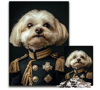 Puzzle 1000 pièces pour Adolescents Colonel Caniche Puzzles en Bois Jeux Jouets Cadeau, Améliorer l'amour Entre Les Couples pour Les 14 Ans et Plus 50x75cm