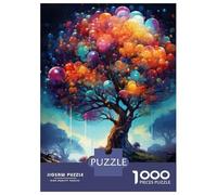 Puzzle 1000 Pièces pour Adolescents Colorful Balloon Tree Art Print Puzzle pour Adultes, Jouet, Décoration Murale, Cadeaux pour Femmes, Anniversaire Et Cadeaux Uniques 38x26cm/1000pcs