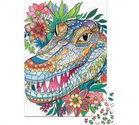 Puzzle 1000 Pièces pour Adolescents Colorful Dinosaur Coloring Book Puzzles pour Adultes pour S'amuser en Famille Stimule Le Cerveau Jeu Au Design Élégant 52x38cm/1000pcs