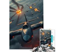 Puzzle 1000 pièces pour Adolescents Combat aérien Jeux éducatifs et relaxants Cadeau d'anniversaire (Dimensions 38x52cm)