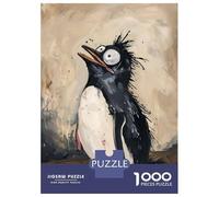 Puzzle 1000 Pièces pour Adolescents Confused Penguin Puzzles pour Adultes - Jeu Manuel - Assemblage De Motifs - Cadeau d'anniversaire Unique 38x26cm/1000pcs