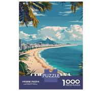 Puzzle 1000 Pièces pour Adolescents Copacabana Beach, Brazil Puzzles pour Adultes pour S'amuser en Famille Stimule Le Cerveau Jeu Au Design Élégant 52x38cm/1000pcs