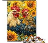 Puzzle 1000 pièces pour Adolescents Coq Tournesol, à partir de 14 Ans Décoration d'intérieur pour Toute la Famille (Taille 50x75cm)