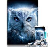 Puzzle 1000 pièces pour Adolescents Cosmic Owl, Jeu Stimulant et Jeu Familial avec des pièces entièrement emboîtables de Formes aléatoires 50x75cm