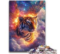 Puzzle 1000 pièces pour Adolescents Cosmic Tiger Family Game, Anti-Stress, défi Difficile, Collection d'artistes, Beaux-Arts 26x38cm