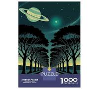 Puzzle 1000 Pièces pour Adolescents Cosmic Tree-Lined Road to The Stars Puzzle Adulte Jeux Relaxants Décoration Intérieure Cadeaux d'anniversaire Et Cadeaux Uniques 70x50cm/1000pcs