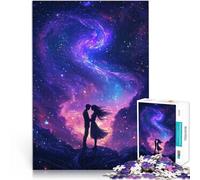 Puzzle 1000 pièces pour Adolescents Couple Amoureux sous Un Ciel étoilé Casse-tête Activités Amusantes à la Maison, Cadeaux d'anniversaire, Cadeaux de Voyage, 38x26cm