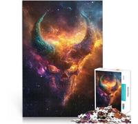 Puzzle 1000 pièces pour Adolescents Crâne Cosmique Jouets de Jeu pour Cadeau Familial est idéal comme Cadeau pour Toute la Famille 52x38cm