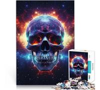 Puzzle 1000 pièces pour Adolescents Crâne de la nébuleuse Cosmique Analyse et logique est idéal comme Cadeau pour Toute la Famille 75x50cm