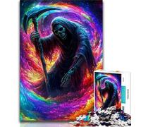 Puzzle 1000 pièces pour Adolescents, crâne de Mort, Anti-Stress, Vacances à la Maison, Tuer Le Temps, améliorer l'amour Entre Les Couples, 38x26cm