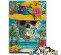 Puzzle 1000 pièces pour Adolescents, crâne Mexicain, Jeux éducatifs, décoration Murale, Cadeaux d'anniversaire et de Noël Uniques, 50x75cm