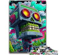 Puzzle 1000 pièces pour Adolescents, crâne psychédélique, Jeu Stimulant et Jeu Familial, décoration Murale, Cadeaux d'anniversaire et de Noël Uniques, 26x38cm