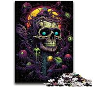 Puzzle 1000 pièces pour Adolescents, crâne psychédélique, Jouet éducatif intellectuel décompressant, décoration Parfaite, 38x26cm
