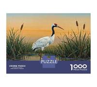 Puzzle 1000 Pièces pour Adolescents Cranes in The Sunset Puzzles pour Adultes, Jouet, Décoration Murale, Art Mural, Idéal comme Cadeau pour Toute La Famille 70x50cm/1000pcs