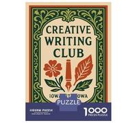 Puzzle 1000 Pièces pour Adolescents Creative Writing Club Iowa City Iowa Puzzles pour Adultes - Améliore La Mémoire - Défi Éducatif - Cadeau d'anniversaire Unique 70x50cm/1000pcs