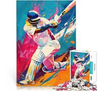 Puzzle 1000 pièces pour Adolescents Cricket Moderne Jeu Familial Anti-Stress Défi Difficile Interaction Parent-Enfant 75x50cm