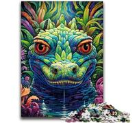 Puzzle 1000 pièces pour Adolescents, Crocodile du Nil psychédélique, 1000 pièces pour Adultes, activité Amusante pour la Maison, Jouets pour Les Jours de Pluie, Cadeaux d'anniversaire (50x75cm)