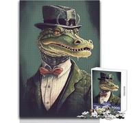Puzzle 1000 pièces pour Adolescents - Crocodile - Pouvoirs Magiques - Apaisant et Relaxant - Découpe de précision - Dimensions:38x26cm