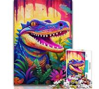 Puzzle 1000 pièces pour Adolescents, Crocodiles du Nil, Jouets addictifs pour stimuler la Patience, Collection d'artistes, Beaux-Arts (38x26cm)