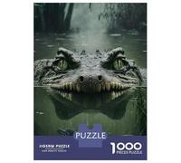 Puzzle 1000 Pièces pour Adolescents Crocodiles Lurk Puzzles pour Adolescents, Casse-tête, Jeu D'assemblage De Motifs, Cadeau d'anniversaire Unique 38x26cm/1000pcs