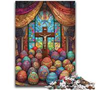 Puzzle 1000 pièces pour Adolescents Croix de Pâques pour 14 Ans et Plus Jeu de défi Unique Jeux en Famille Cadeaux d'anniversaire de Noël 26x38cm