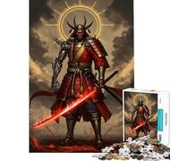 Puzzle 1000 pièces pour Adolescents Cyberpunk Samurai of Crimson Puzzle 1000 pièces Jouet Anti-Stress Vacances à la Maison Passer Le Temps Cadeaux de Noël et d'anniversaire (38x26cm)
