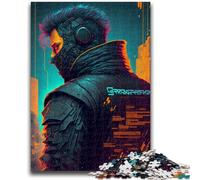 Puzzle 1000 pièces pour Adolescents Cyborg Man pour 14 Ans et Plus Jeu de défi Unique Jeux en Famille Cadeaux d'anniversaire de Noël 50x75cm