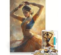 Puzzle 1000 pièces pour Adolescents, Danseuse Classique Indienne, Jeu éducatif, Cadeau d'anniversaire, idéal pour Toute la Famille 38x52cm