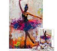 Puzzle 1000 pièces pour Adolescents Danseuse de Ballet Arc-en-Ciel Jeu Manuel Idée Cadeau et Jouet Découpe de précision (38x26cm)
