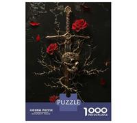 Puzzle 1000 Pièces pour Adolescents Dark Fantasy Sword Puzzles pour Adultes - Jeu Manuel - Assemblage De Motifs - Cadeau d'anniversaire Unique 70x50cm/1000pcs