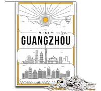 Puzzle 1000 pièces pour Adolescents de Guangzhou, Chine, pour Les 14 Ans et Plus, Jeu éducatif, défi, Jouet, Cadeau d'anniversaire, 26x38cm