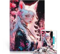 Puzzle 1000 pièces pour Adolescents Déesse aux Oreilles de Renard Jeu Stimulant et Jeu Familial Super Cadeau 38x26cm