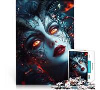 Puzzle 1000 pièces pour Adolescents Démone aux Yeux brûlants Jouets de Jeu pour Cadeau Familial Une œuvre d'art 38x52cm