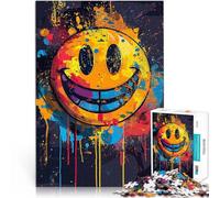 Puzzle 1000 pièces pour Adolescents des sourires sur des Visages colorés Jeux Amusants Décoration d'intérieur et Cadeaux Uniques 52x38cm