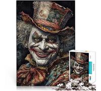 Puzzle 1000 pièces pour Adolescents Dessin à l'encre de Clown Rococo Jeu Pratique Décoration Murale, Cadeaux Uniques pour Anniversaire et Noël 52x38cm