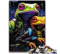Puzzle 1000 pièces pour Adolescents Deux Grenouilles Puzzle 1000 pièces, Jeux d'activités familiales stimulants, Jouet de Bricolage pour décoration Murale de la Maison, Cadeaux (26x38cm)