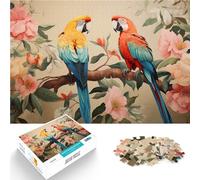 Puzzle 1000 pièces pour Adolescents Deux perroquets sur Une Branche défi éducatif Activités Amusantes à la Maison, Cadeaux d'anniversaire, Cadeaux de Voyage, 75x50cm