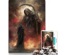 Puzzle 1000 pièces pour Adolescents Dieu de la Mort, Jouet éducatif intellectuel décompressant, Cadeau d'anniversaire (Taille 75x50cm)
