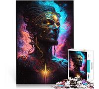 Puzzle 1000 pièces pour Adolescents Dieu du néon Jeu Familial Anti-Stress Défi Difficile Liste de souhaits avec Le Père Noël 75x50cm
