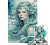 Puzzle 1000 pièces pour Adolescents Dieu Nordique Njörd représenté comme Une Femme Défi à réaliser Décoration Parfaite Jouet Anti-Stress À partir de 14 Ans 50x75cm