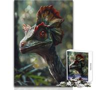 Puzzle 1000 pièces pour Adolescents - Dilophosaure préhistorique - Idéal pour des Moments de détente - Découpe de Haute précision - Dimensions:38x52cm