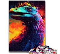 Puzzle 1000 pièces pour Adolescents Dinosaure Coelophysis, Difficile et Stimulant, avec Affiche et fiche de Questions-réponses pour Les 14 Ans (26x38cm)
