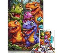 Puzzle 1000 pièces pour Adolescents, Dinosaures, Adulte, Jeu de Quiz, décoration Murale, Cadeaux d'anniversaire et de Noël Uniques (Taille 75x50cm)