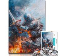Puzzle 1000 pièces pour Adolescents Dix Chevaliers Anges médiévaux Puzzle 1000 pièces pour Adultes, Collection de Jeux intellectuels pour Artistes, Beaux-Arts 26x38cm