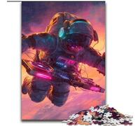 Puzzle 1000 pièces pour Adolescents DJ Astronaute, pour 14 Ans et Plus, pour s'amuser en Famille et Passer Une soirée Jeux, Collection Artistes, Beaux-Arts (Taille 50x75cm)