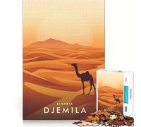 Puzzle 1000 pièces pour Adolescents Djemila,désert d'Algérie,Art de la découpe,Jeu de logique Amusant,décoration Murale de Noël (38x52cm)